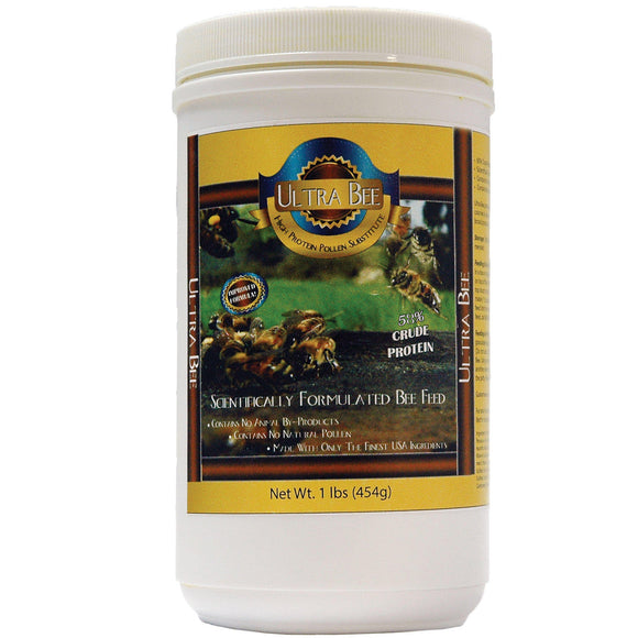 Ultra Bee product container with label