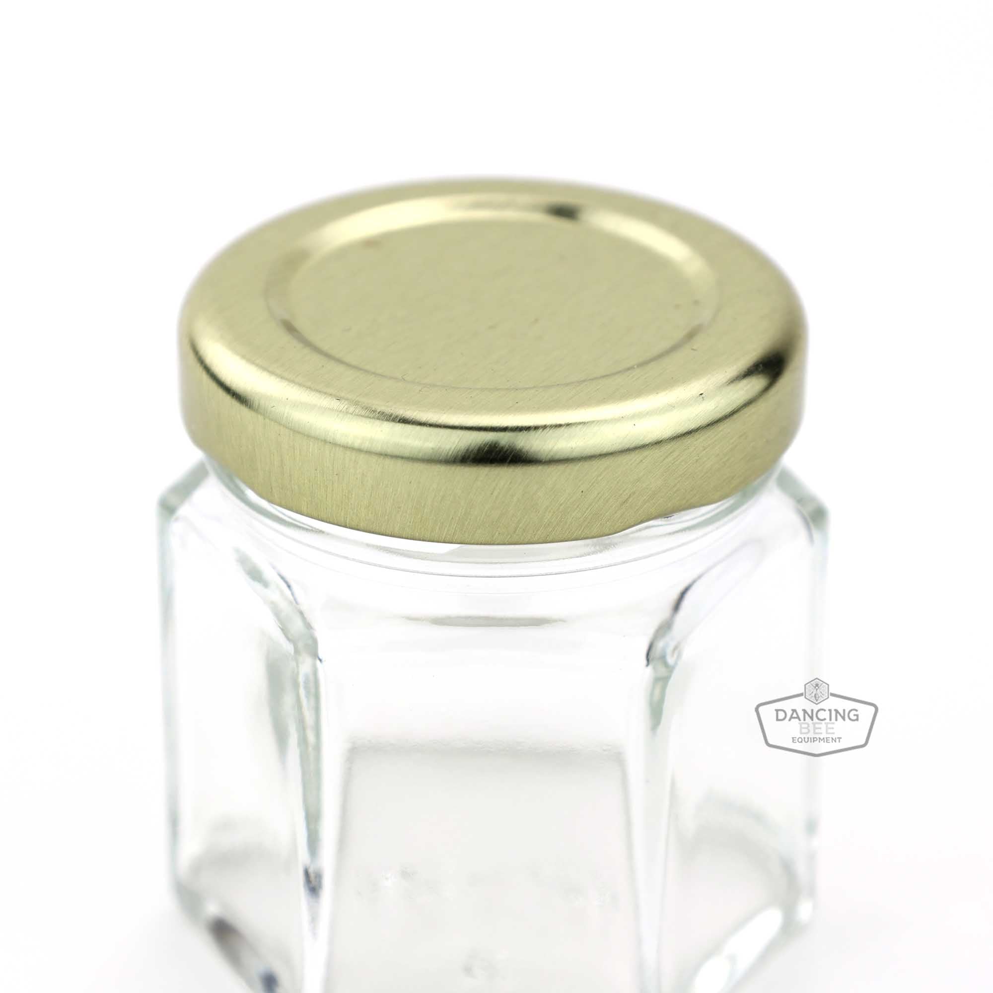 Glass Hexagon Jar | Top View | 45 ml | 2 oz (price per case)