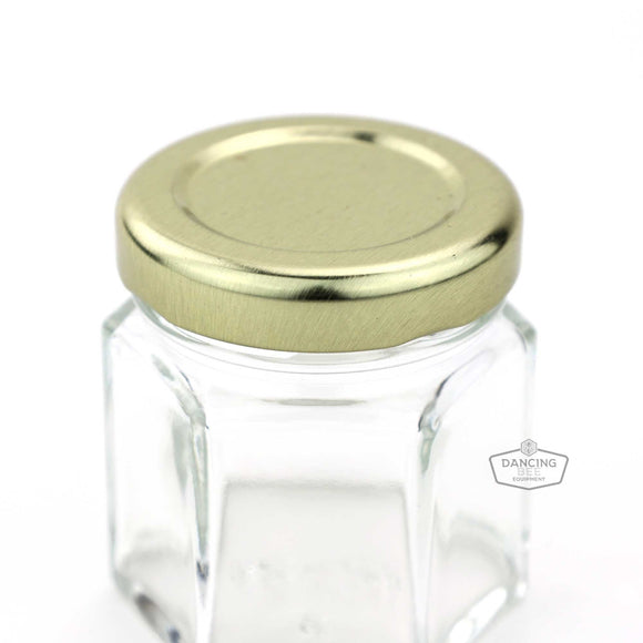 Glass Hexagon Jar | Top View | 45 ml | 2 oz (price per case)