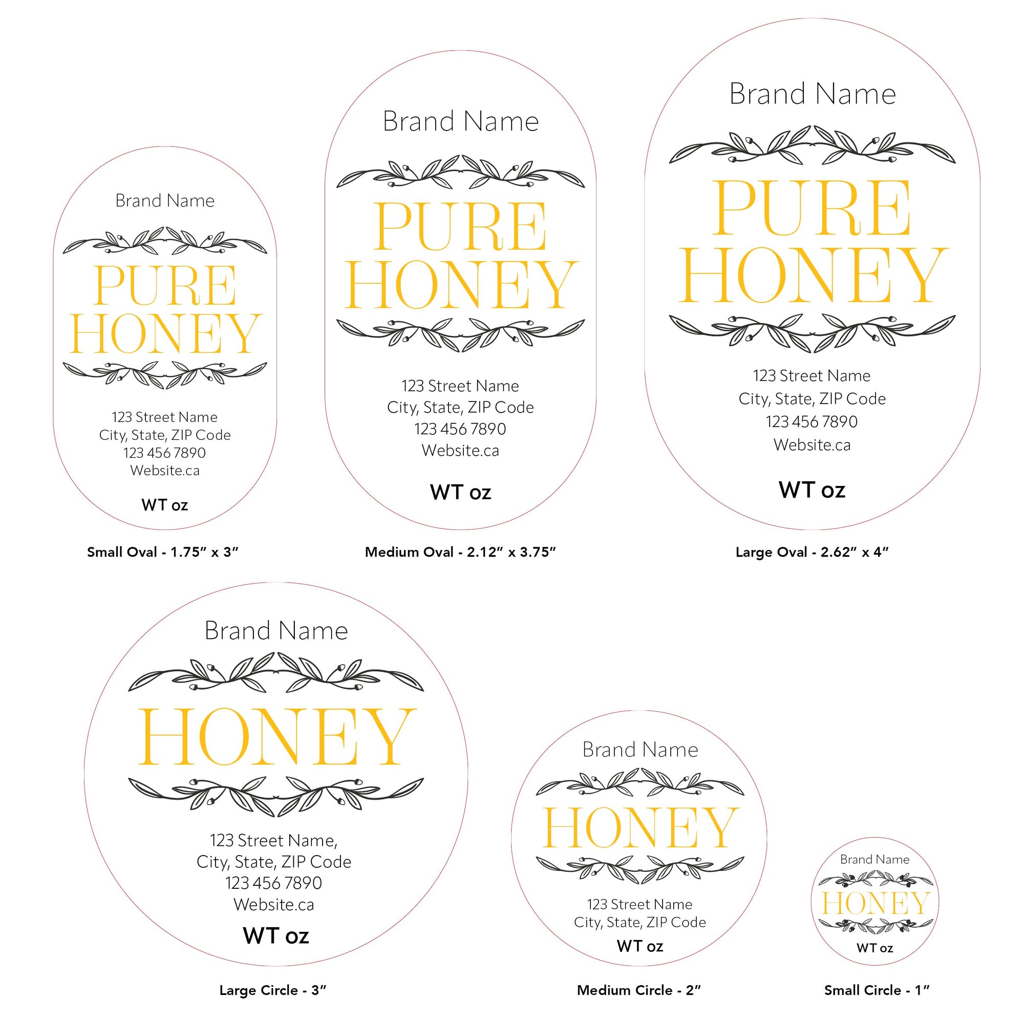 Design 1 | Custom Honey Labels