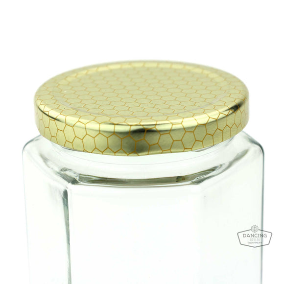 Glass Hexagon Jar | Top View  | 190 ml | 9oz (price per case)