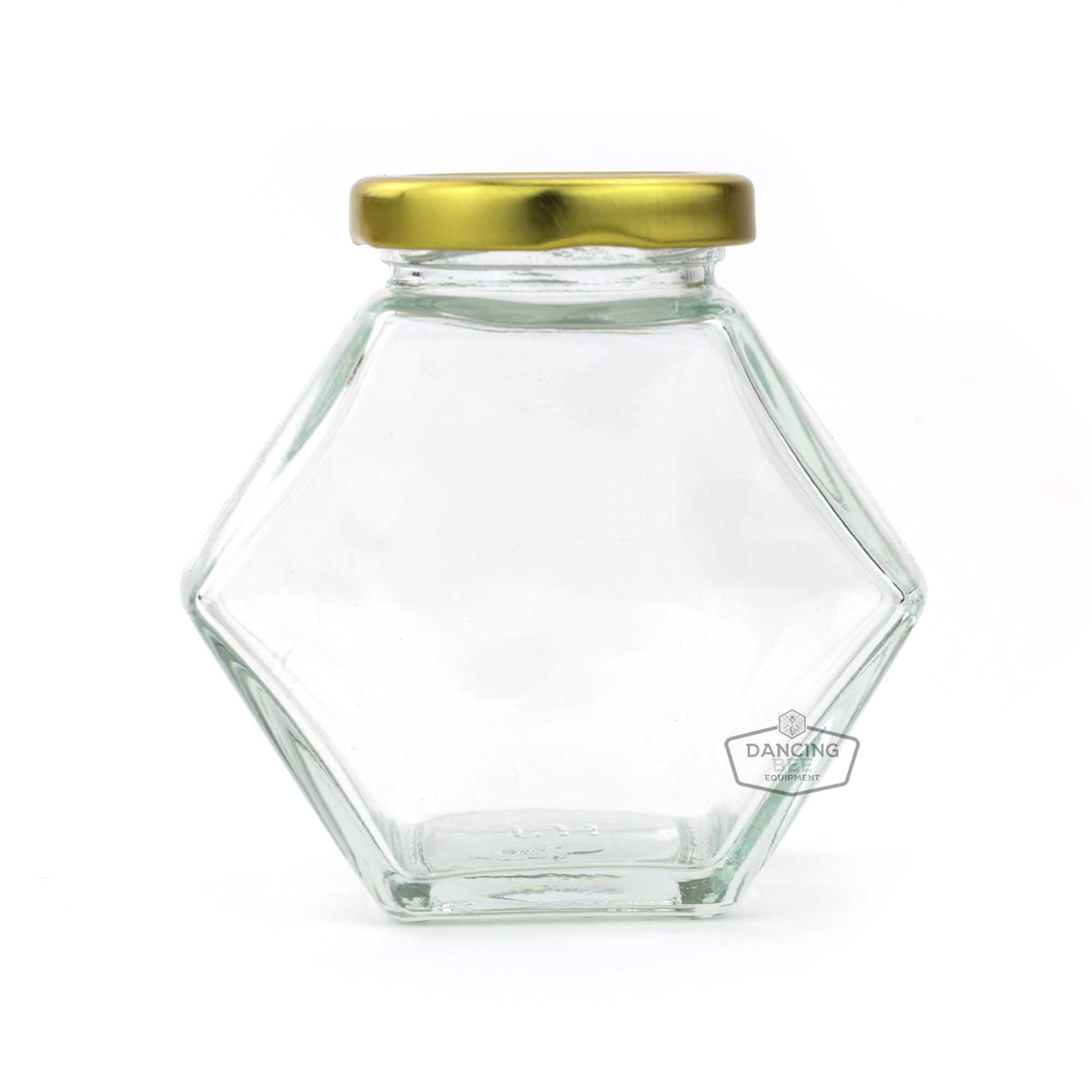 Glass Hexagon Side Jar | 180 ml | 9 oz