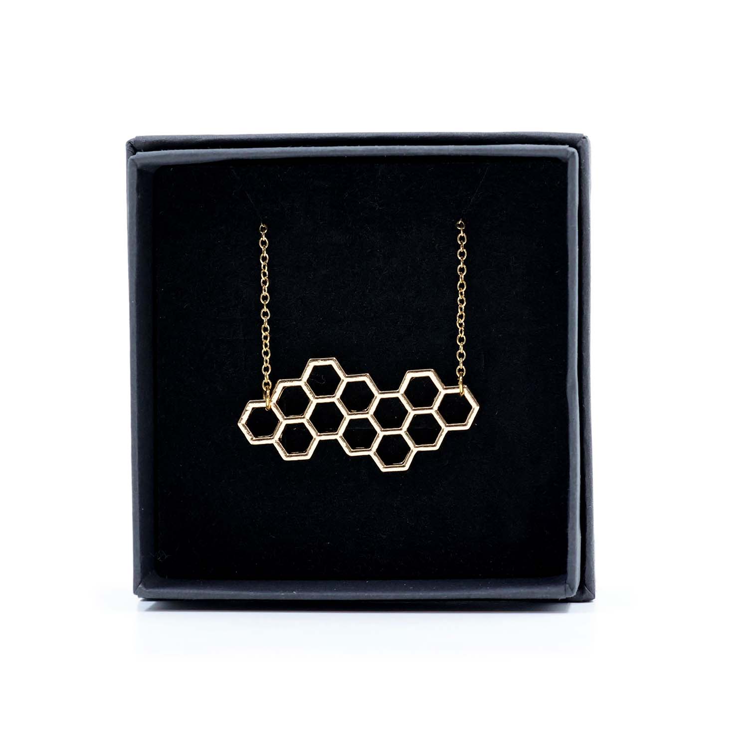 The Bee Works | Small Honeycomb Necklace