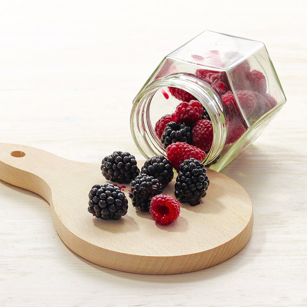 Glass Hexagon Jar | Top View | 280 ml | 14 oz (price per case)