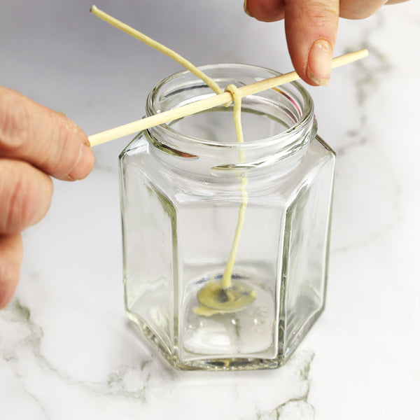 Glass Hexagon Jar | Top View | 280 ml | 14 oz (price per case)